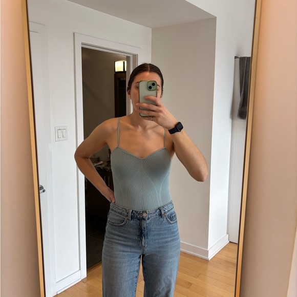 Dynamite - Light Blue Tank Top Bodysuit - Size Medium - Picture 3 of 8